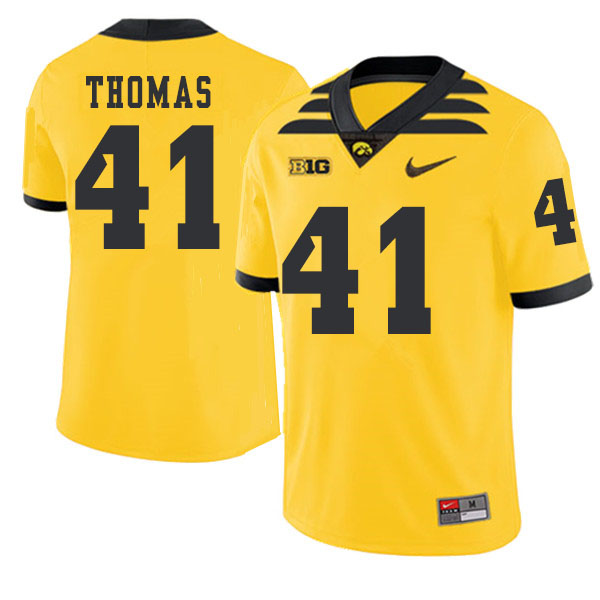 2019 Men #41 Drew Thomas Iowa Hawkeyes College Football Alternate Jerseys Sale-Gold